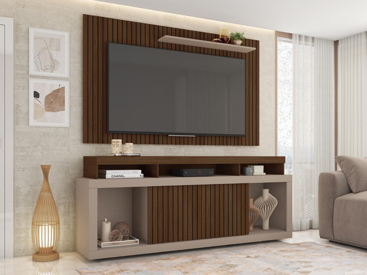 The New Oscar Movie Panel & Tv Stand-Max tv 60"