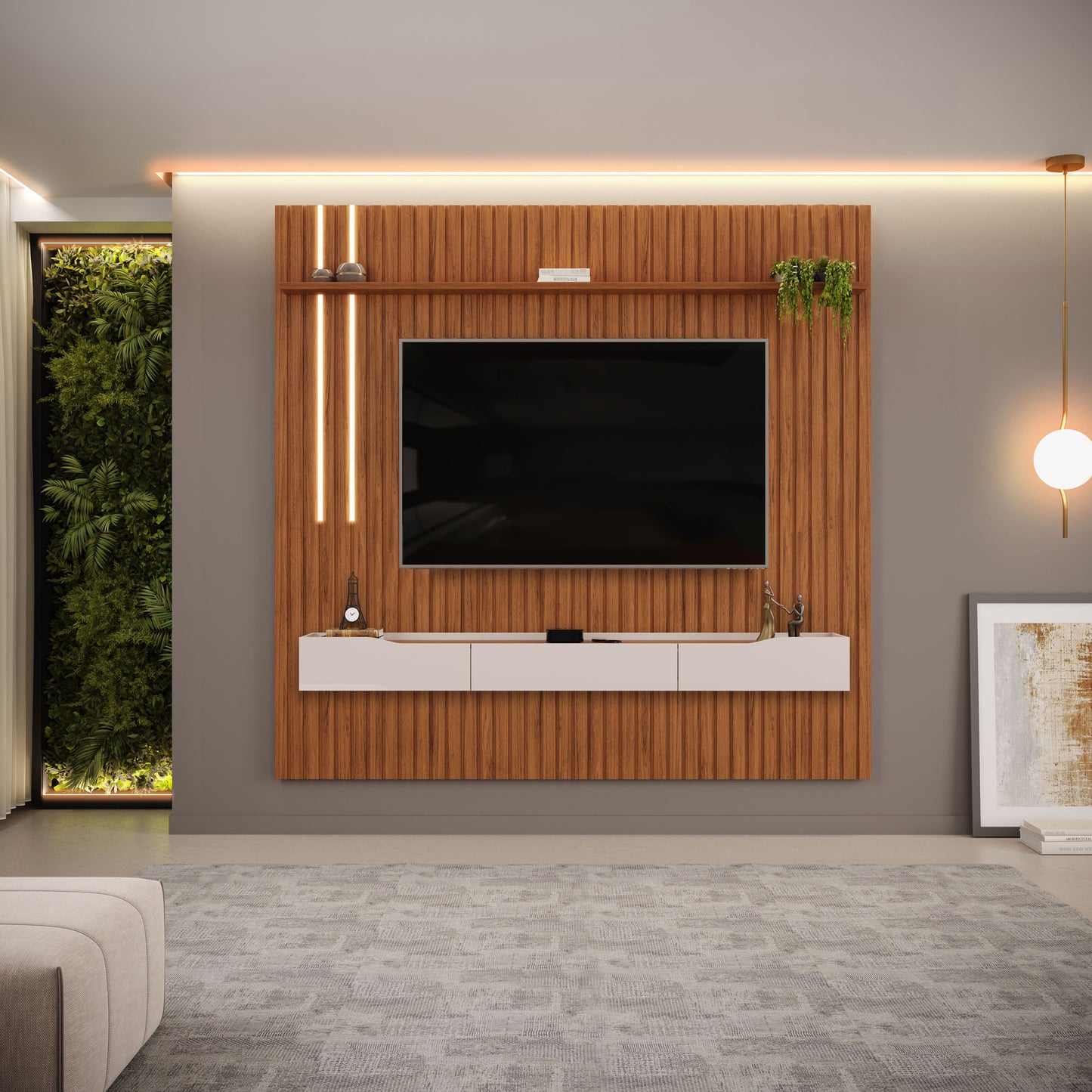 Patric TV Stand and TV Panel - max tv 85"