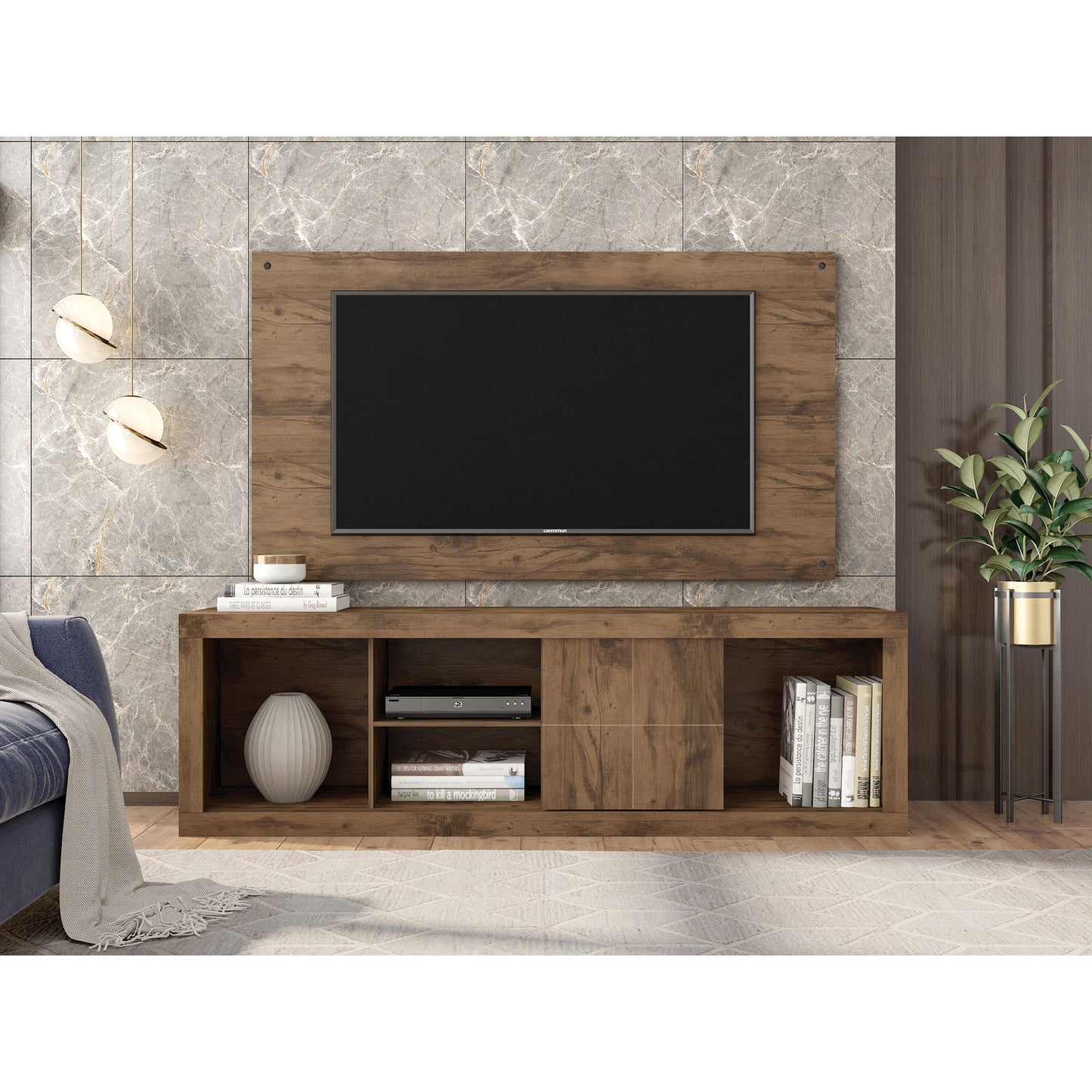 Cedro Movie Panel & Tv Stand (Max. Tv 65")