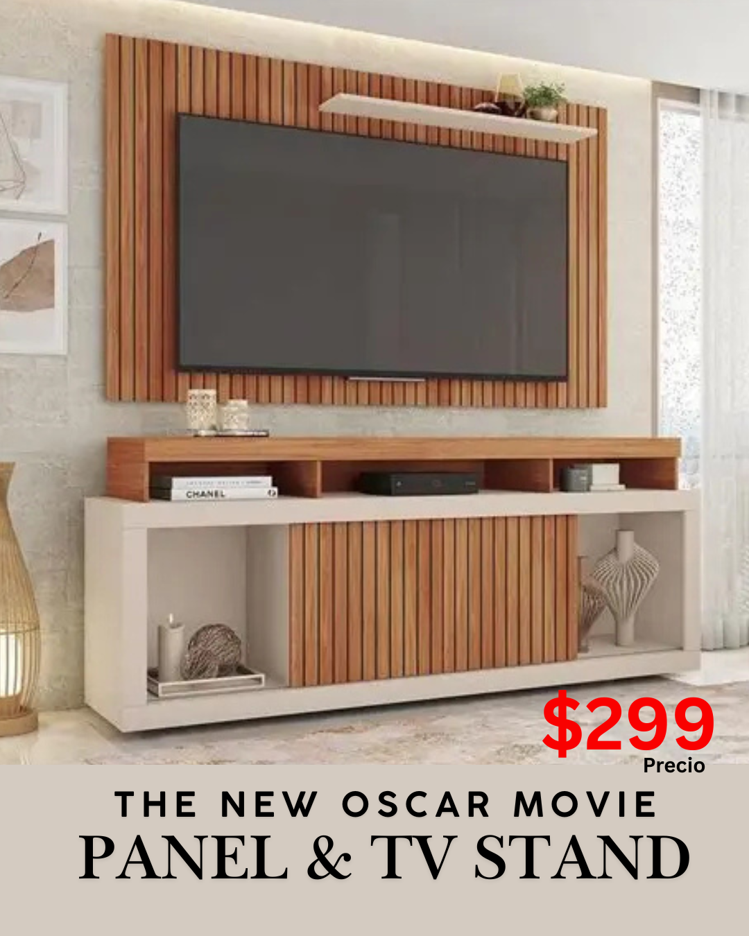 The New Oscar Movie Panel & Tv Stand-Max tv 60"
